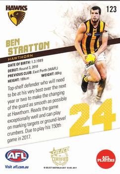 2017 Select Certified #123 Ben Stratton Back